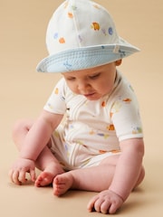 MORI Cream Little Fish Blend Reversible Sun Hat - Image 2 of 4