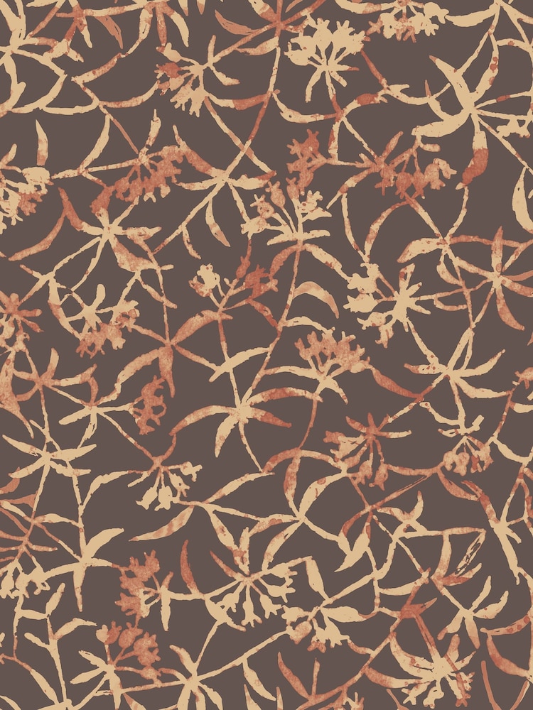 Ohpopsi Dark Maple Entwine Wallpaper Sample - Image 1 of 1