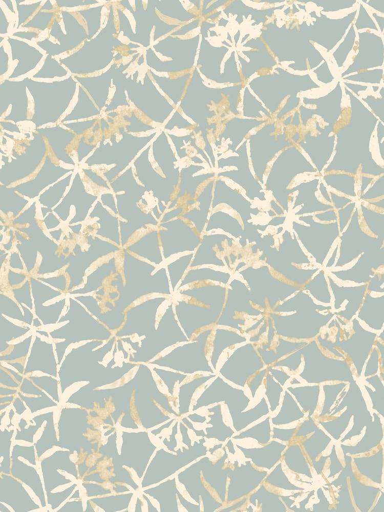 Ohpopsi Turkish Blue Entwine Wallpaper Sample - Image 1 of 1
