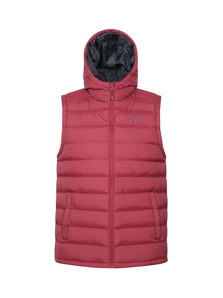 Mountain Warehouse Red Seasons Mens Water-Resistant Hooded Padded Gilet - Image 1 of 5