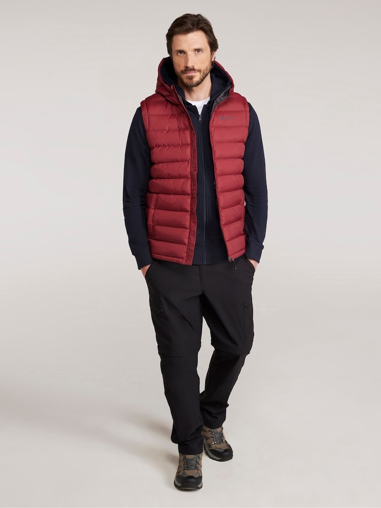 Mountain Warehouse Red Seasons Mens Water-Resistant Hooded Padded Gilet - Image 3 of 9