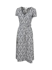 Mountain Warehouse Blue Santorini Womens Midi Wrap Dress - Image 4 of 6