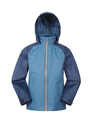 Mountain Warehouse Blue Torrent II Kids Waterproof Jacket - Image 1 of 5