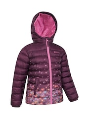 Mountain Warehouse Purple Seasons Kids Printed Water-Resistant Padded Jacket - Image 2 of 5