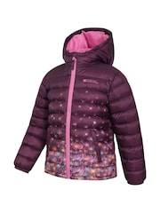 Mountain Warehouse Purple Seasons Kids Printed Water-Resistant Padded Jacket - Image 4 of 5