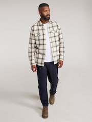 Mountain Warehouse White 100% Cotton Trace Mens Flannel Long Sleeve Shirt - Image 3 of 4