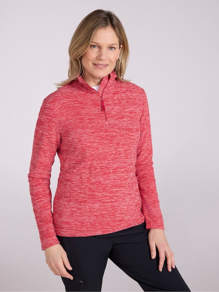 Mountain Warehouse Red Womens Snowdon Melange Fleece - Image 1 of 9 Mountain Warehouse Red Womens Snowdon Melange Fleece - Image 1 of 9