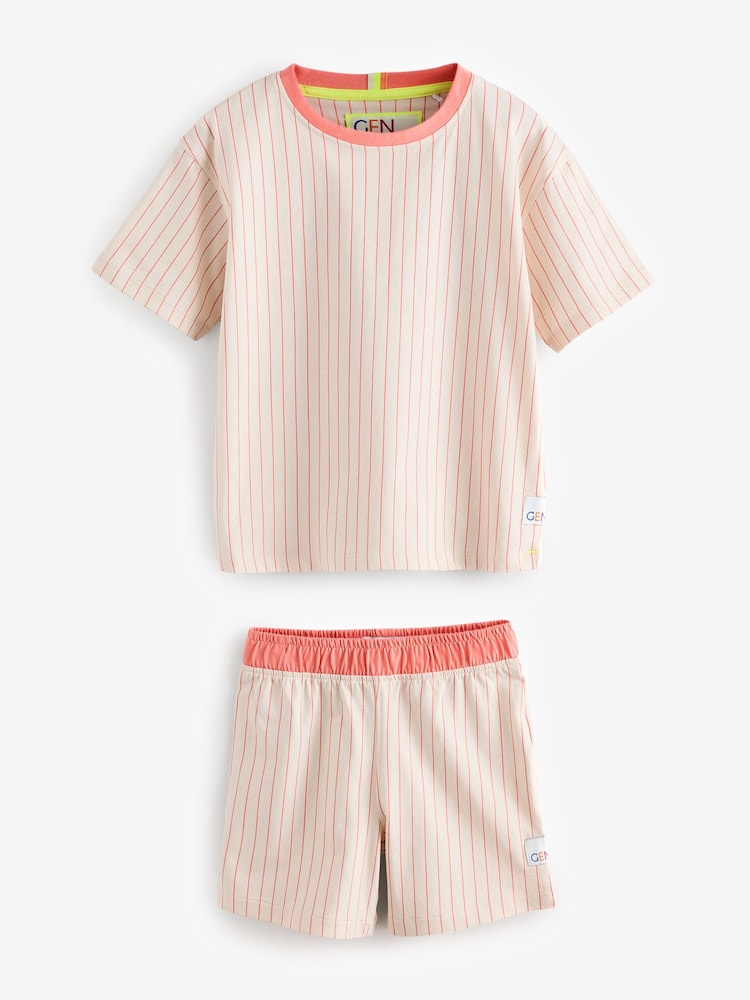 GEN Green 2 Pack Pyjama Shorts - Image 2 of 3