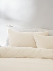 Set of 2 Cream Non Iron Simply Soft Housewife Pillowcases - Image 1 of 2