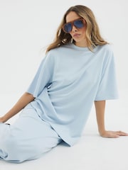 River Island Blue Oversized T-Shirt - Image 3 of 3