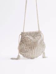 River Island Gold Beaded Shell Shoulder Bag - Image 3 of 6