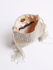 River Island Gold Beaded Shell Shoulder Bag - Image 5 of 6