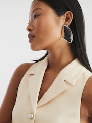 River Island Cream Petite Full Collar Waistcoat - Image 4 of 4