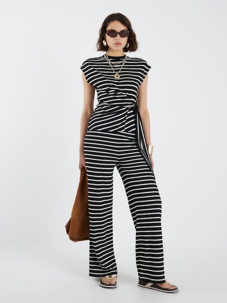 River Island Black Stripe Knot Side T-Shirt - Image 4 of 4