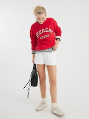 River Island Red Long Sleeve Weekend Sweatshirt - Image 3 of 4