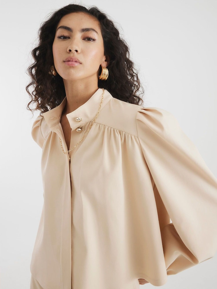 River Island Brown Cape Jacket - Image 4 of 4