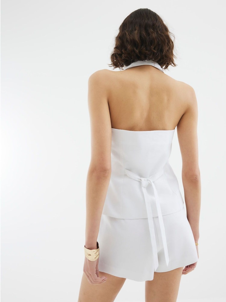River Island White Halter Top - Image 4 of 4 River Island White Halter Top - Image 4 of 4