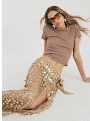 River Island Gold Sequin Sarong - Image 2 of 4