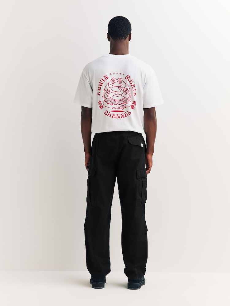 Edwin Black Sentry Loose Staright Cargo Trousers - Image 2 of 7 Edwin Black Sentry Loose Staright Cargo Trousers - Image 2 of 7