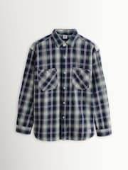Edwin Blue Madras Check Work Shirt - Image 7 of 7