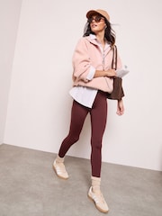 Friends Like These Pink Half Zip Borg Sweatshirt - Image 4 of 5