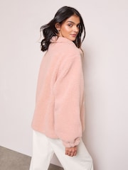 Friends Like These Cream Fairisle Pattern Half Zip Borg Sweatshirt - Image 5 of 5