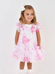Angels Face Rosebud Flower White Dress - Image 1 of 4