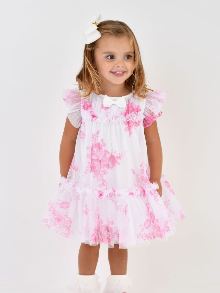 Angels Face Rosebud Flower White Dress - Image 1 of 4
