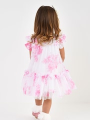 Angels Face Rosebud Flower White Dress - Image 2 of 4