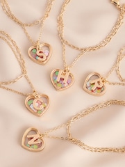 Gold Tone Shaker Heart Initial Bracelet - Image 1 of 1