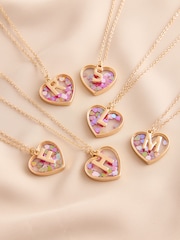 Gold Tone Shaker Heart Initial Necklace - Image 1 of 15