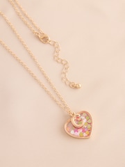 Gold Tone Shaker Heart Initial Necklace - Image 10 of 15