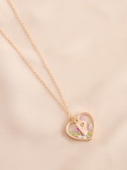 Gold Tone Shaker Heart Initial Necklace - Image 13 of 15