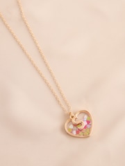 Gold Tone Shaker Heart Initial Necklace - Image 15 of 15