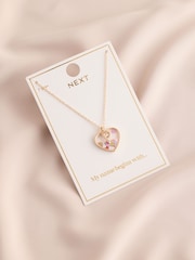 Gold Tone Shaker Heart Initial Necklace - Image 2 of 15