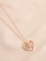 Gold Tone Shaker Heart Initial Necklace - Image 7 of 15
