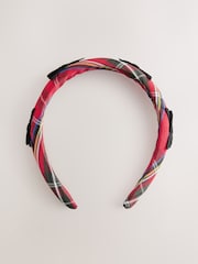 Red Tartan Aliceband - Image 1 of 3