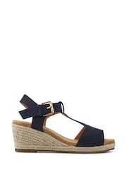 Pavers Blue Casual Buckled Espadrilles - Image 1 of 5