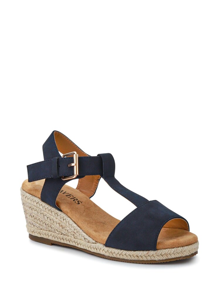 Pavers Blue Casual Buckled Espadrilles - Image 2 of 5
