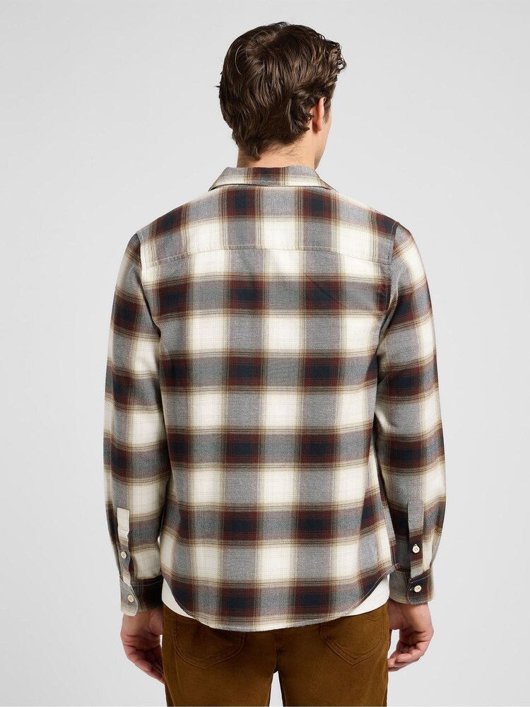 Lee White Leesure Check Shirt - Image 2 of 7