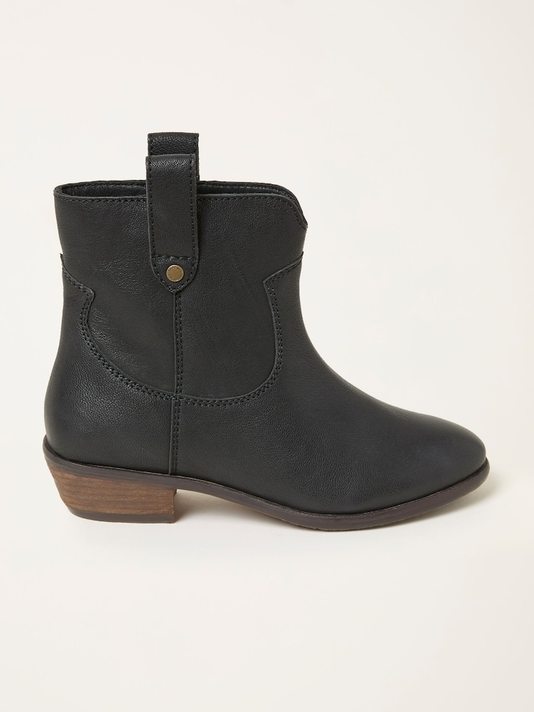 FatFace Remi Black Wide Fit Ankle Boot - Image 1 of 3 FatFace Remi Black Wide Fit Ankle Boot - Image 1 of 3