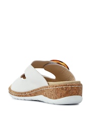 Pavers White Wide-Fit Dual-Fasten Sandals - Image 3 of 5