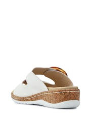 Pavers White Wide-Fit Dual-Fasten Sandals - Image 4 of 5