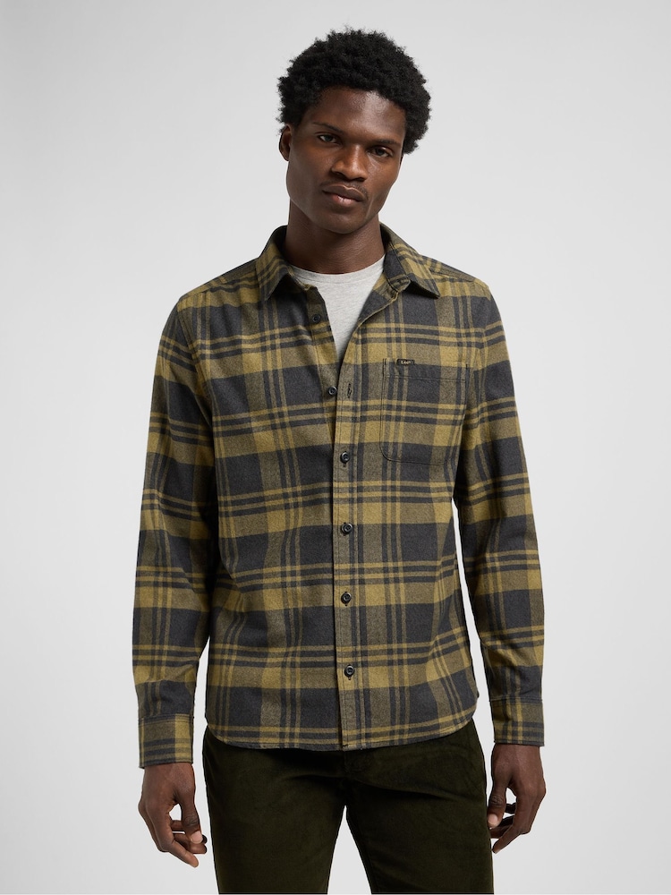 Lee Green Leesure Check Shirt - Image 1 of 7