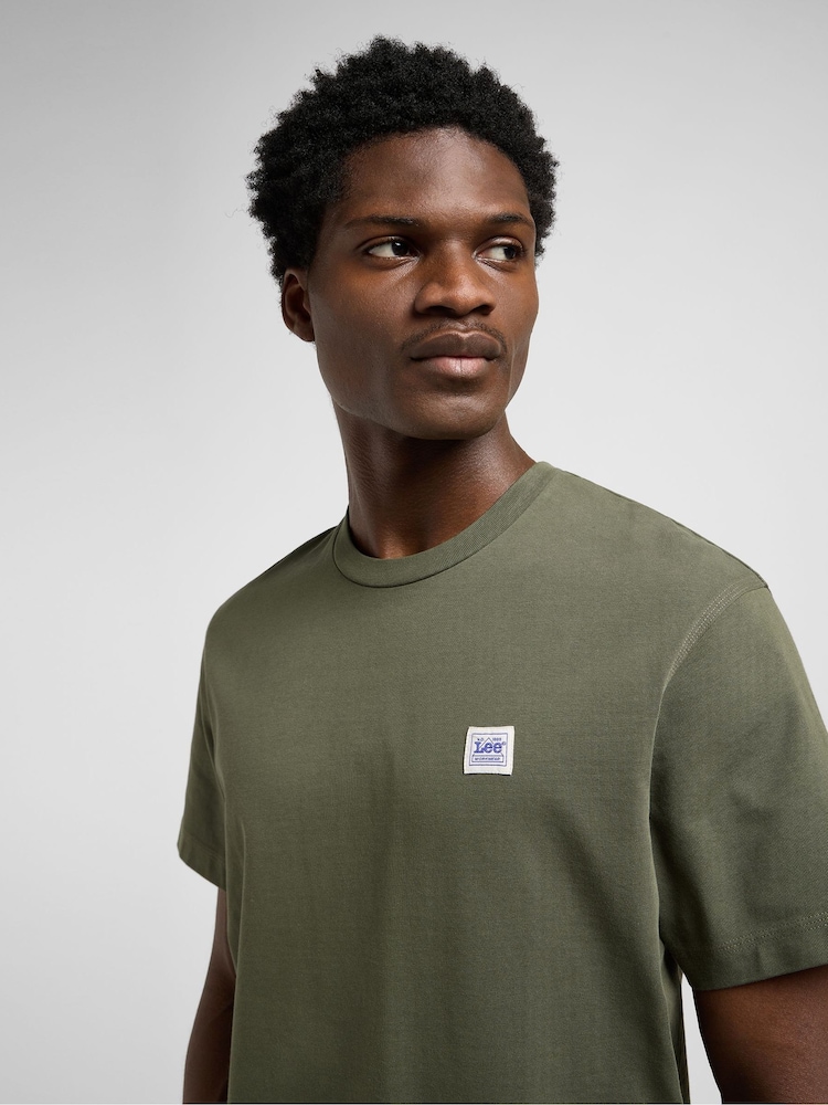 Lee Oak Moss Relaxed T-Shirt - Image 1 of 7 Lee Oak Moss Relaxed T-Shirt - Image 1 of 7
