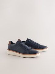 Navy Wedged Smart Casual Longline Trainers - Image 4 of 7