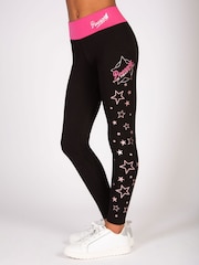 Pineapple Black The Next Step Star Print Leggings - Image 1 of 8