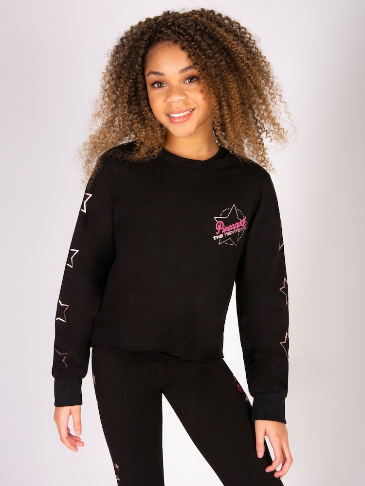 Pineapple Black The Next Step Star Raw Edge Sweatshirt - Image 1 of 6