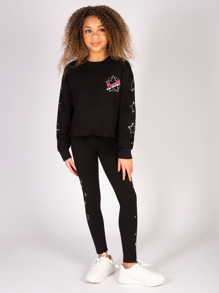 Pineapple Black The Next Step Star Raw Edge Sweatshirt - Image 2 of 6