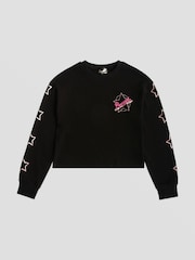 Pineapple Black The Next Step Star Raw Edge Sweatshirt - Image 5 of 6